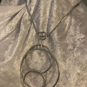 Simply Vera Vera Wang Silver Necklace with Hoop Pendant